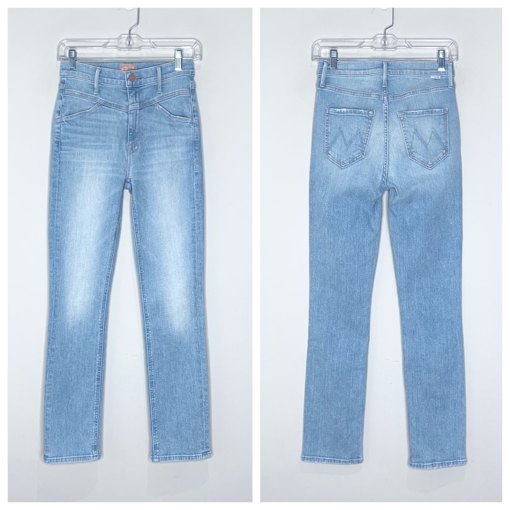 Mother The Dazzler Yoke Front Ankle Jeans (Sz 25) Light Wash Lots Of Free Hugs - Picture 5 of 14